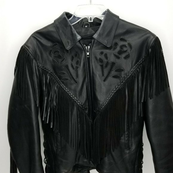 Hudson Leather Corset Motorcycle Jacket Medium - Picture 2 of 12